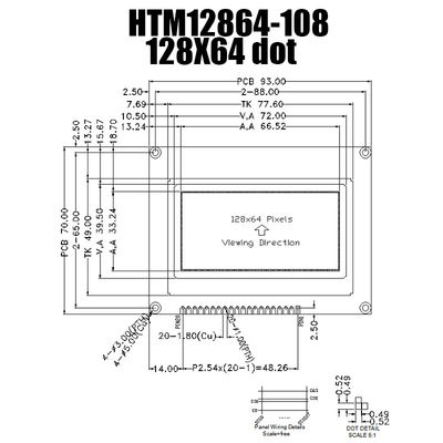Moduł graficzny LCD sterownika ST7565R o szerokiej temperaturze roboczej